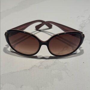 Coach Black and Brown Oversized Sunglasses